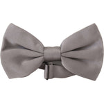 Dolce & Gabbana Gray 100% Silk Adjustable Neck Papillon Tie FT3642