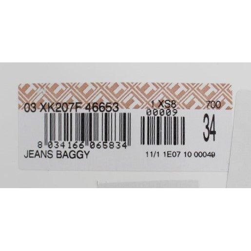 Acht Blue Wash Cotton Baggy Loose Fit Jeans SIG30448-1