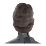 Dolce & Gabbana Brown Weasel Fur Womens Cashmere Hat Beanie MS812-3