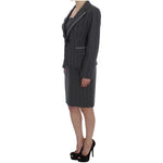 BENCIVENGA Gray Stretch Suit Sheath Dress & Blazer Set SIG32487-3