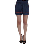 Dolce & Gabbana Blue Silk Stretch Sleepwear Shorts SIG30713-1