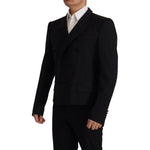Dolce & Gabbana Black Double Breasted Coat Blazer Jacket JKT3375- 48