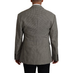 Dolce & Gabbana Gray Checkered Single Breasted Jacket Blazer JKT3377- 48