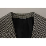 Dolce & Gabbana Gray Checkered Single Breasted Jacket Blazer JKT3377- 48