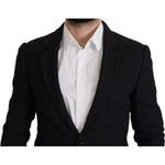 Dolce & Gabbana Black Single Breasted Coat Men Blazer JKT3378- 50