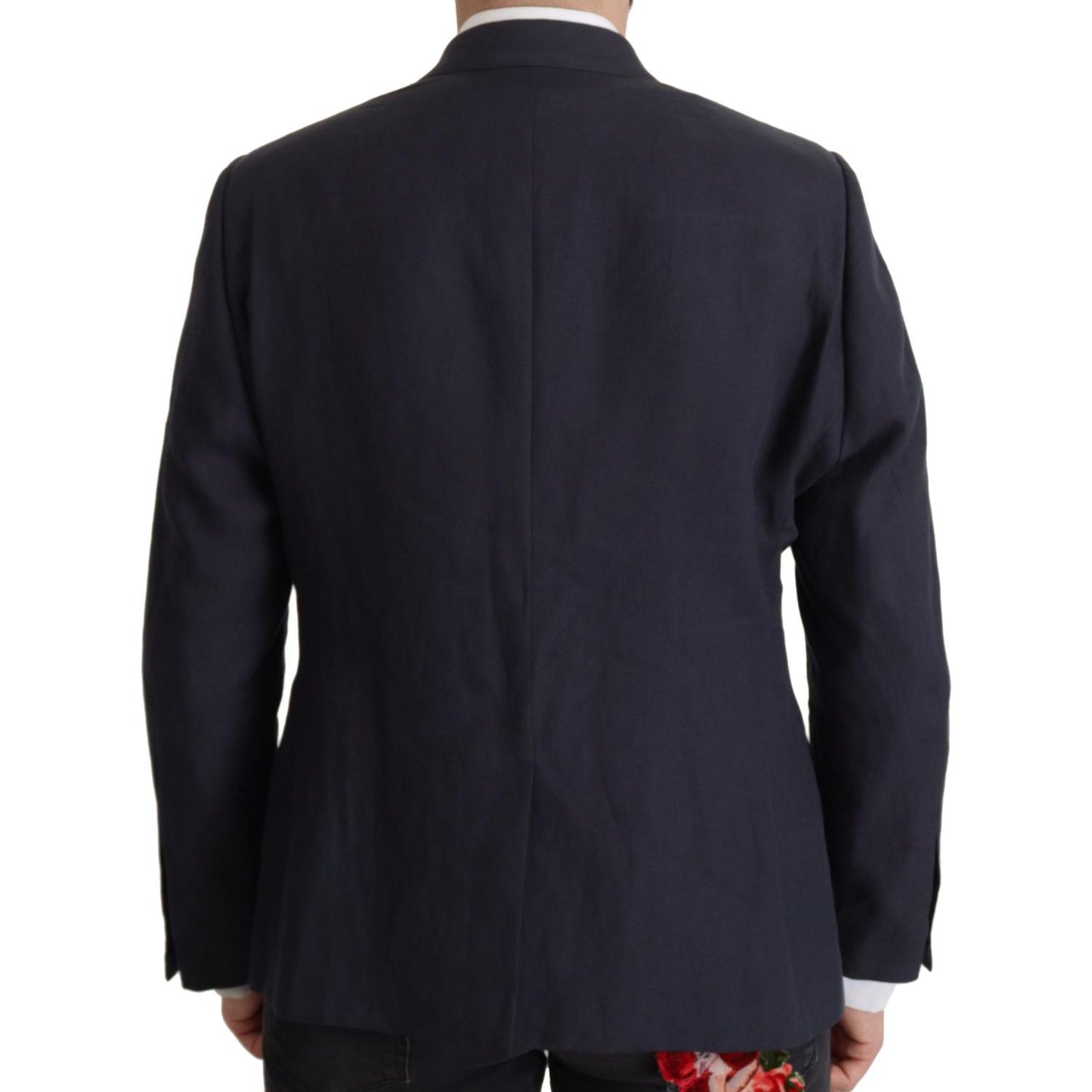 Dolce & Gabbana Elegant Linen Single Breasted Blazer Dolce & Gabbana Dark Slate Gray