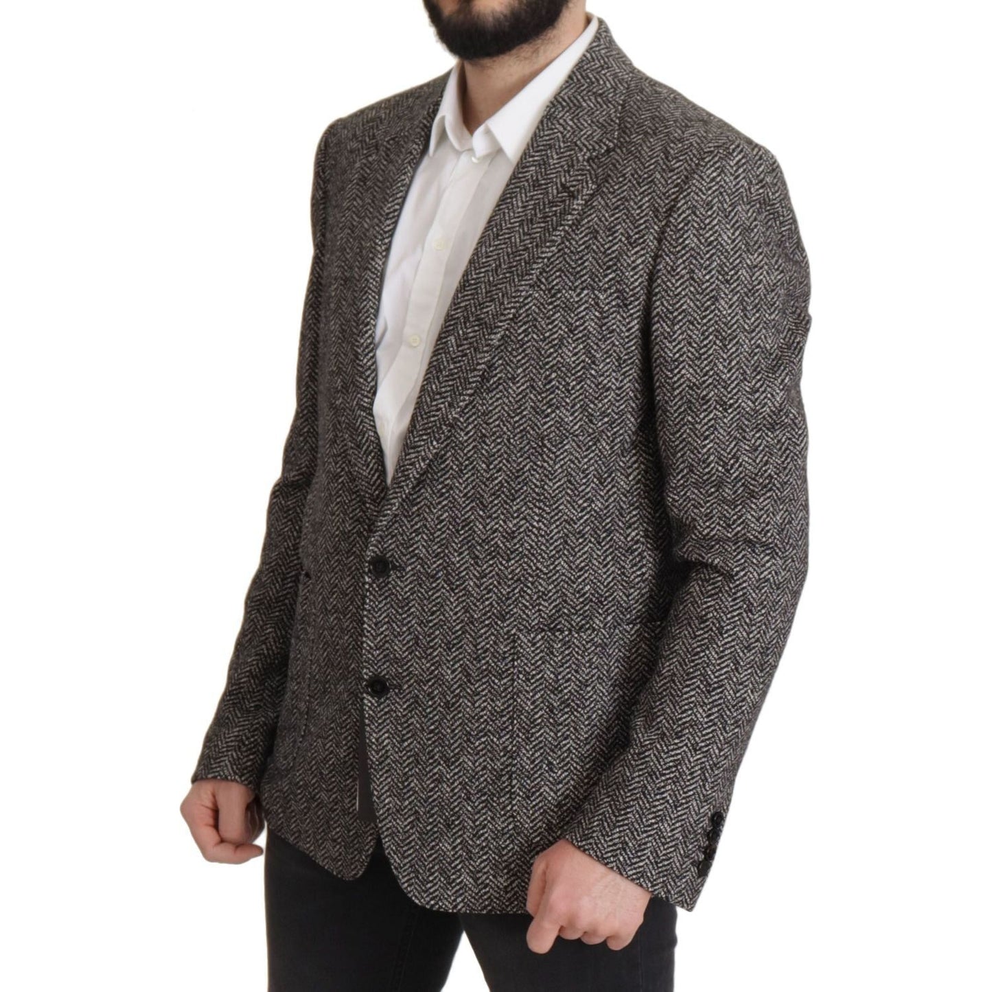 Dolce & Gabbana Gray Cotton Single Breasted Fantasy Blazer JKT3388 - 44