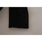 Dolce & Gabbana Black Wool Single Breasted Jacket Blazer JKT3410- 50