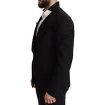 Dolce & Gabbana Black Wool Single Breasted Jacket Blazer JKT3410- 50