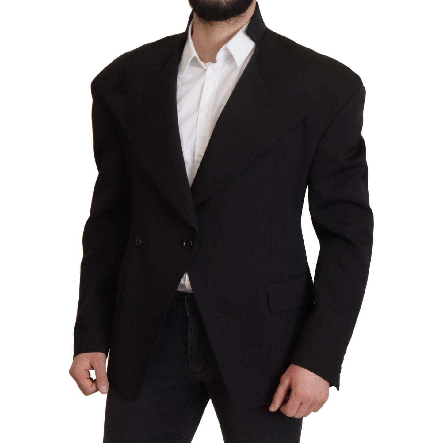Dolce & Gabbana Elegant Single Breasted Wool Blazer Dolce & Gabbana Black