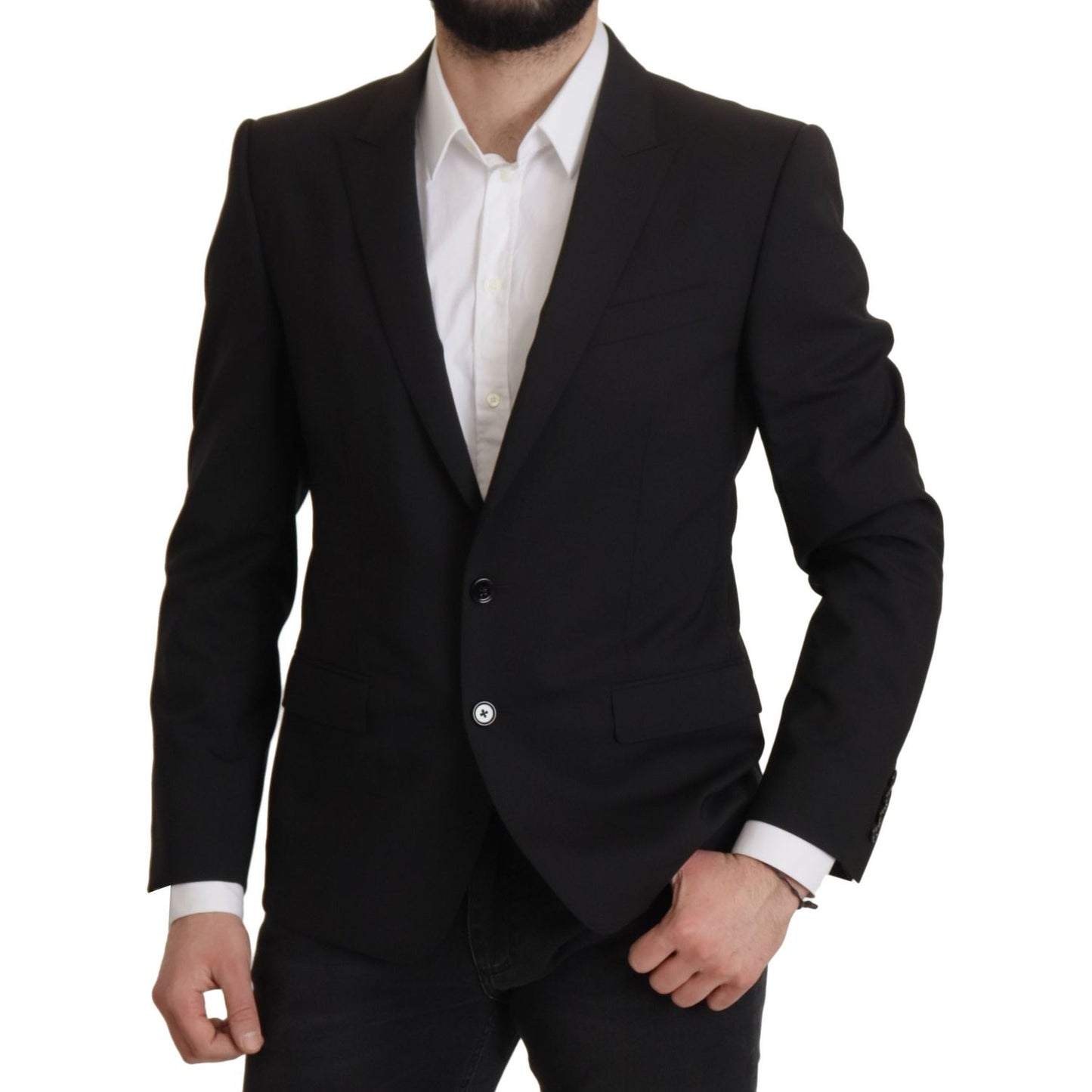 Dolce & Gabbana Black Single Breasted Jacket MARTINI Blazer JKT3411- 50