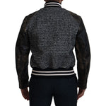 Dolce & Gabbana Black Houndstooth Polyester Bomber Jacket JKT3333- 52