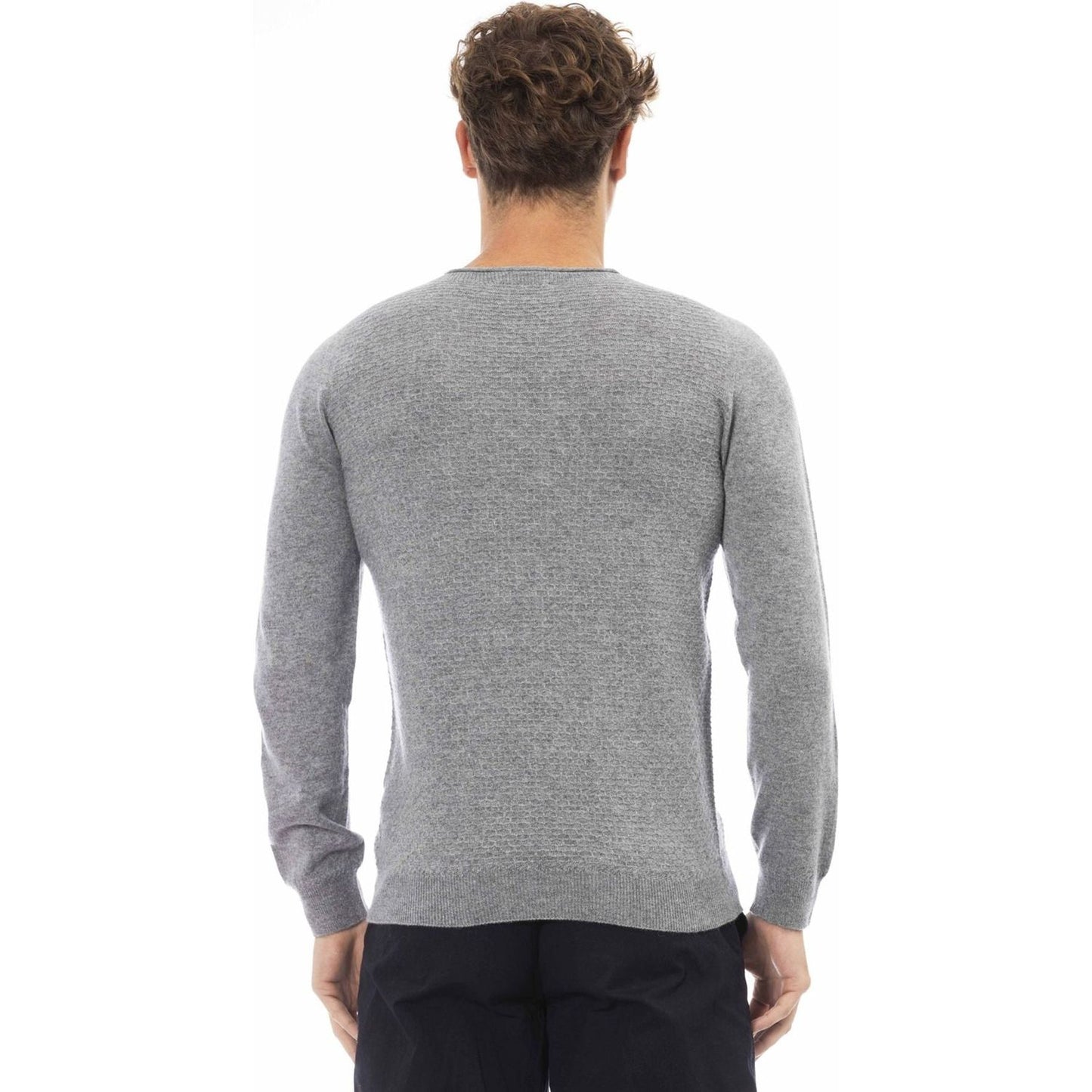 Alpha Studio Sweaters Sweaters Alpha Studio Light Slate Gray