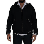 Dolce & Gabbana Black Polyester Hooded Full Zip Jacket JKT3353- 54