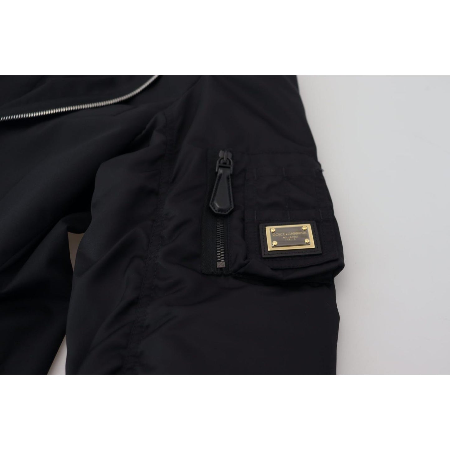 Dolce & Gabbana Elegant Black Virgin Wool Jacket Dolce & Gabbana Light Gray