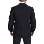 Dolce & Gabbana Black Wool Full Zip Long Sleeves Jacket JKT3360- 50