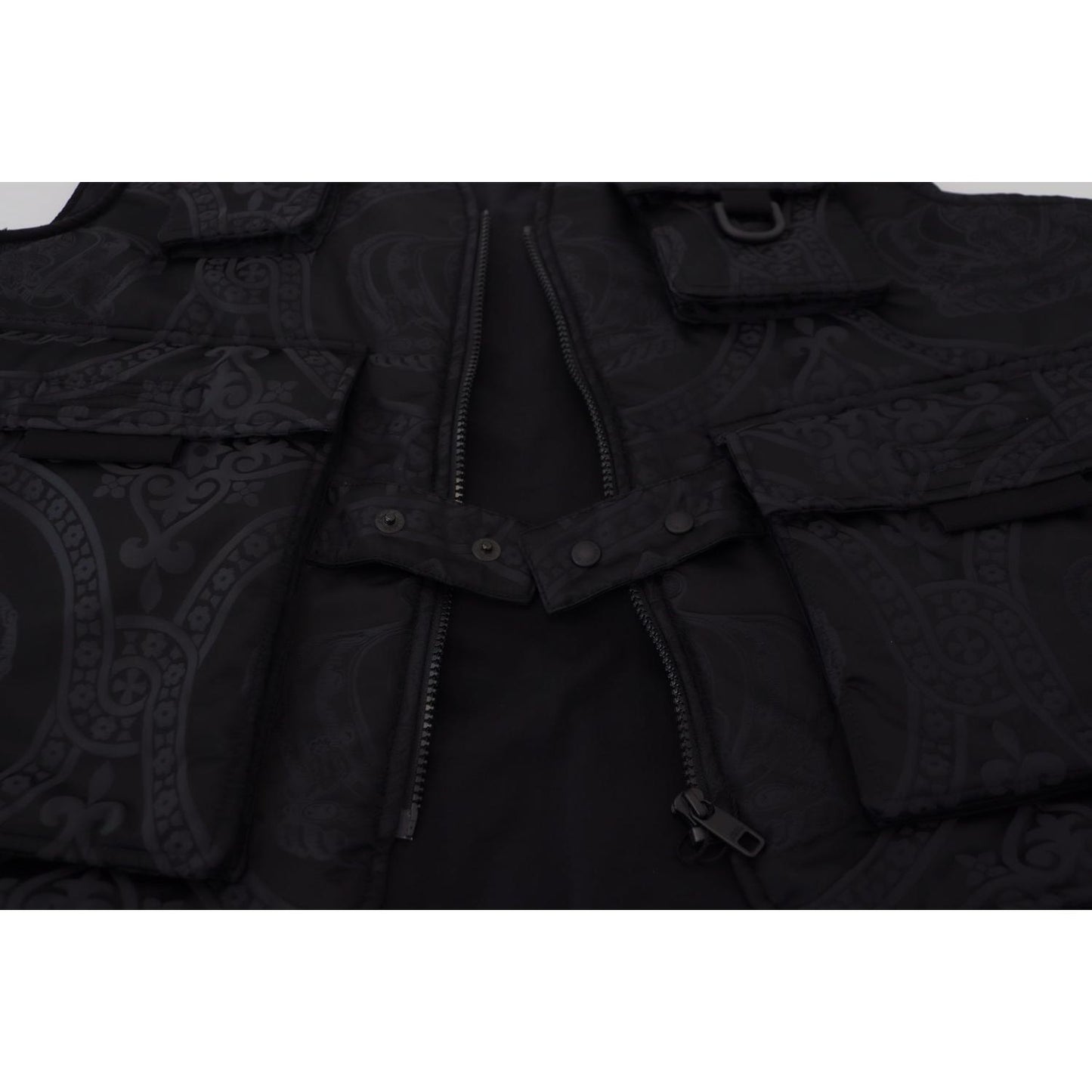 Dolce & Gabbana Elegant Sleeveless Vest Jacket in Black Dolce & Gabbana Black