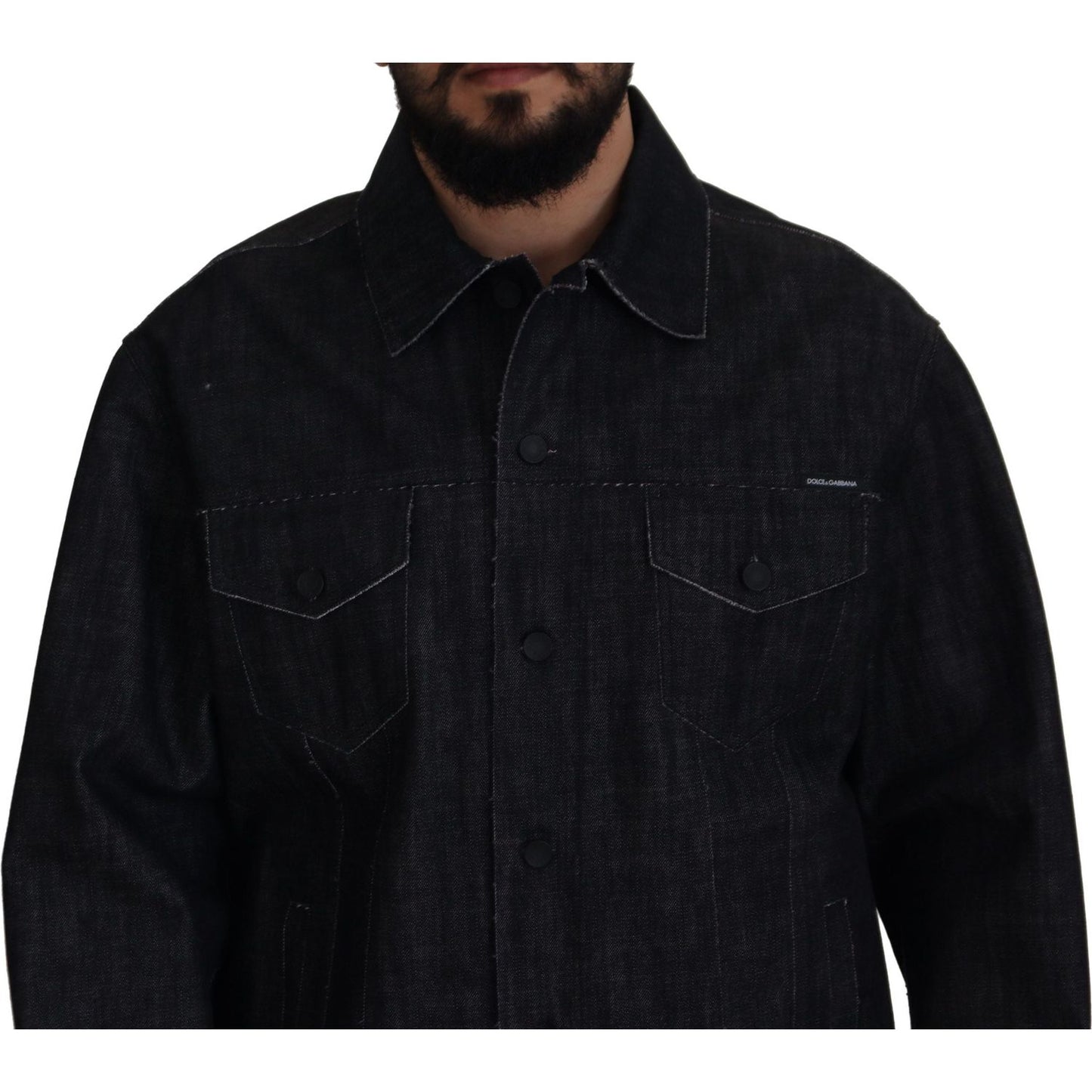 Dolce & Gabbana Elegant Black Denim Jacket Dolce & Gabbana Black