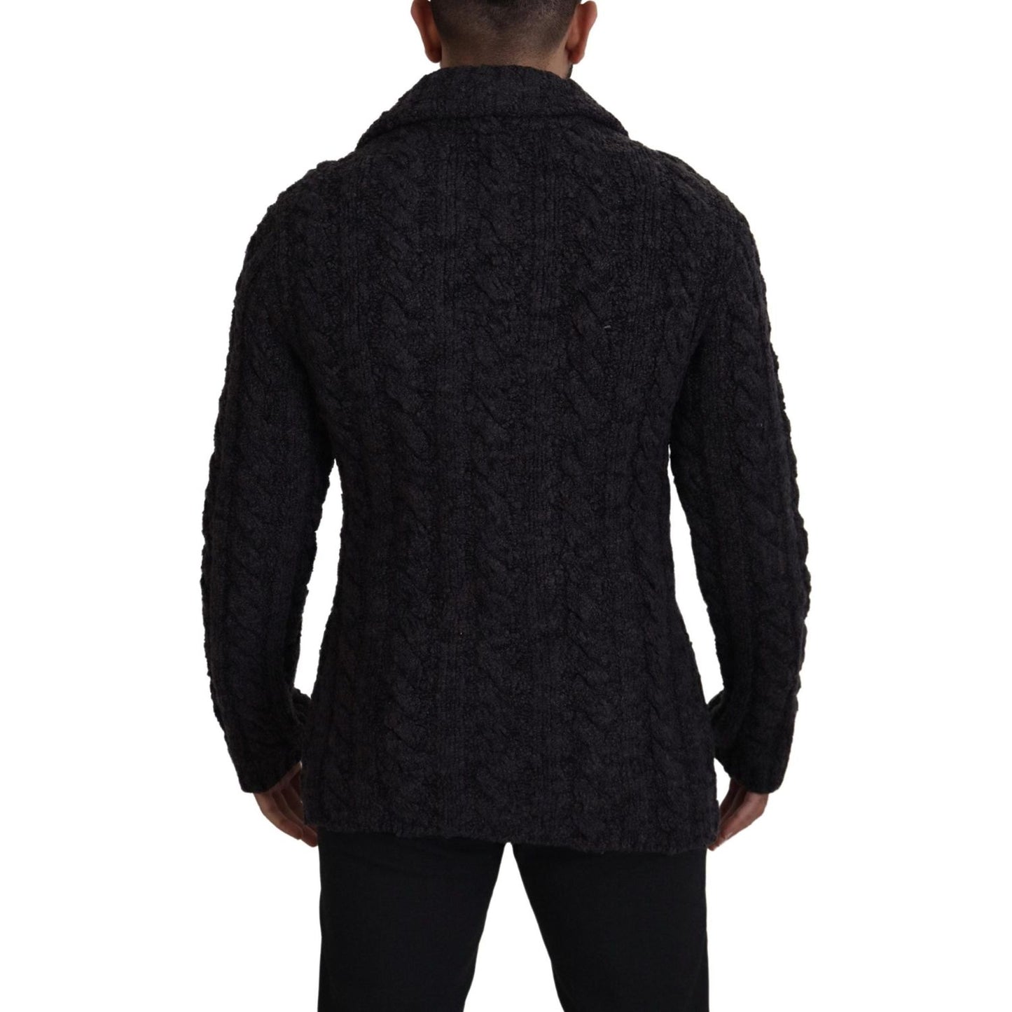 Dolce & Gabbana Elegant Double-Breasted Wool-Cashmere Coat Dolce & Gabbana Black