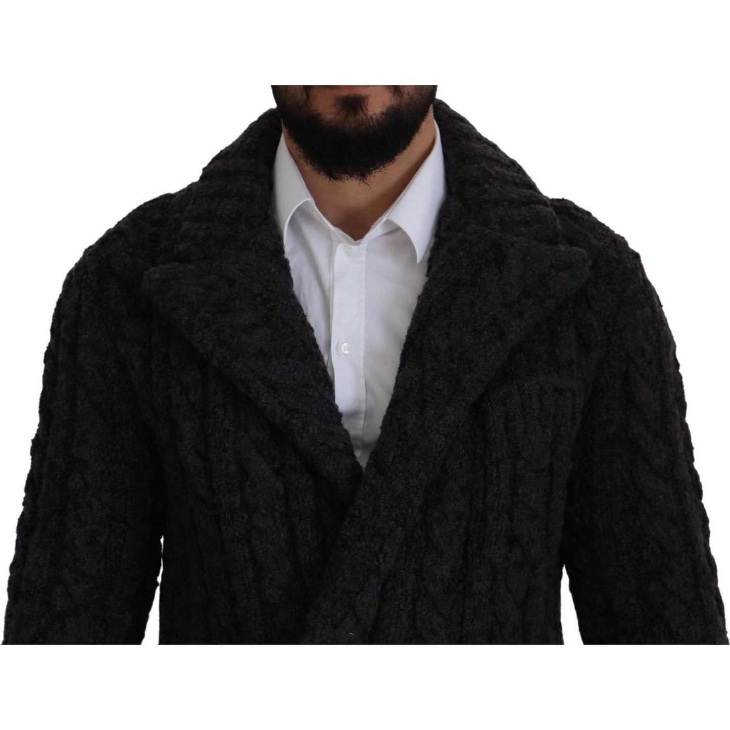 Dolce & Gabbana Elegant Double-Breasted Wool-Cashmere Coat Dolce & Gabbana Black