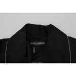 Dolce & Gabbana Black 100% Silk Robe Coat Wrap Jacket JKT3421 -50