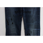 John Galliano Blue Wash Cotton Blend Slim Fit Bootcut Jeans SIG30162-2