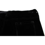 Ermanno Scervino Black Viscose Blend Velvet Slim Fit Pants SIG30302-2