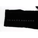 Ermanno Scervino Black Viscose Blend Velvet Slim Fit Pants SIG30302-2