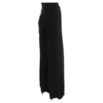 Ermanno Scervino Black Striped Cotton Blend Wide Legs Pants SIG30408-2