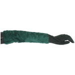 Dolce & Gabbana Green Leather Xiangao Fur Elbow Gloves LB128-1