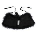 Dolce & Gabbana Black Fox Fur Collar Scarf MS1573-6