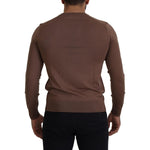 Dolce & Gabbana Brown Wool Men V-neck Pullover Sweater TSH7517- 39