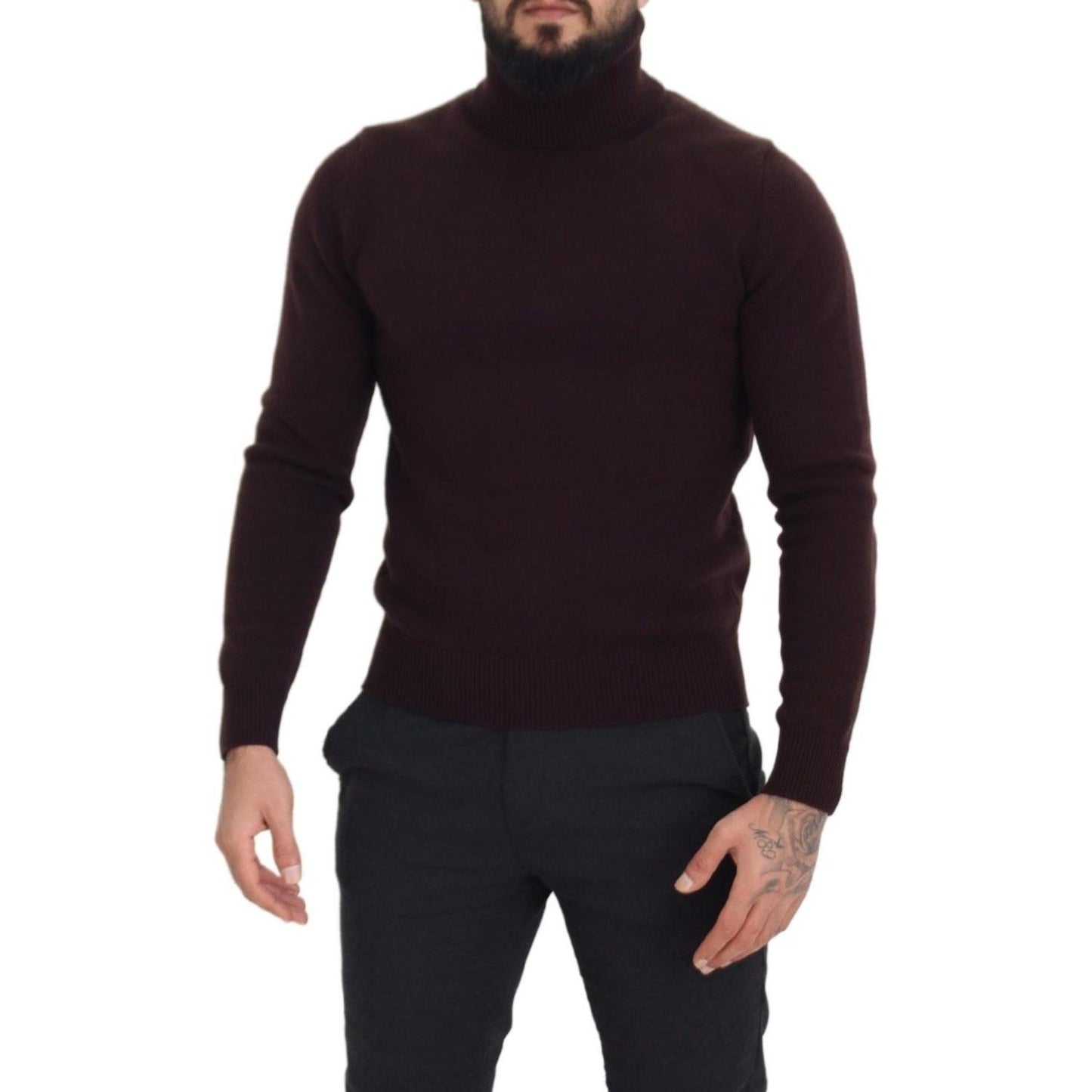 Dolce & Gabbana Elegant Turtleneck Wool Pullover Sweater Dolce & Gabbana Black