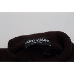 Dolce & Gabbana Brown Wool Turtle Neck Pullover Sweater TSH7939- 46