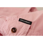 Dolce & Gabbana Pink Casual Button Down Long Sleeves Shirt TSH7922- 45