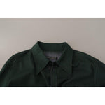 Dolce & Gabbana Dark Green Button Down Long Sleeves Shirt TSH7983- 41