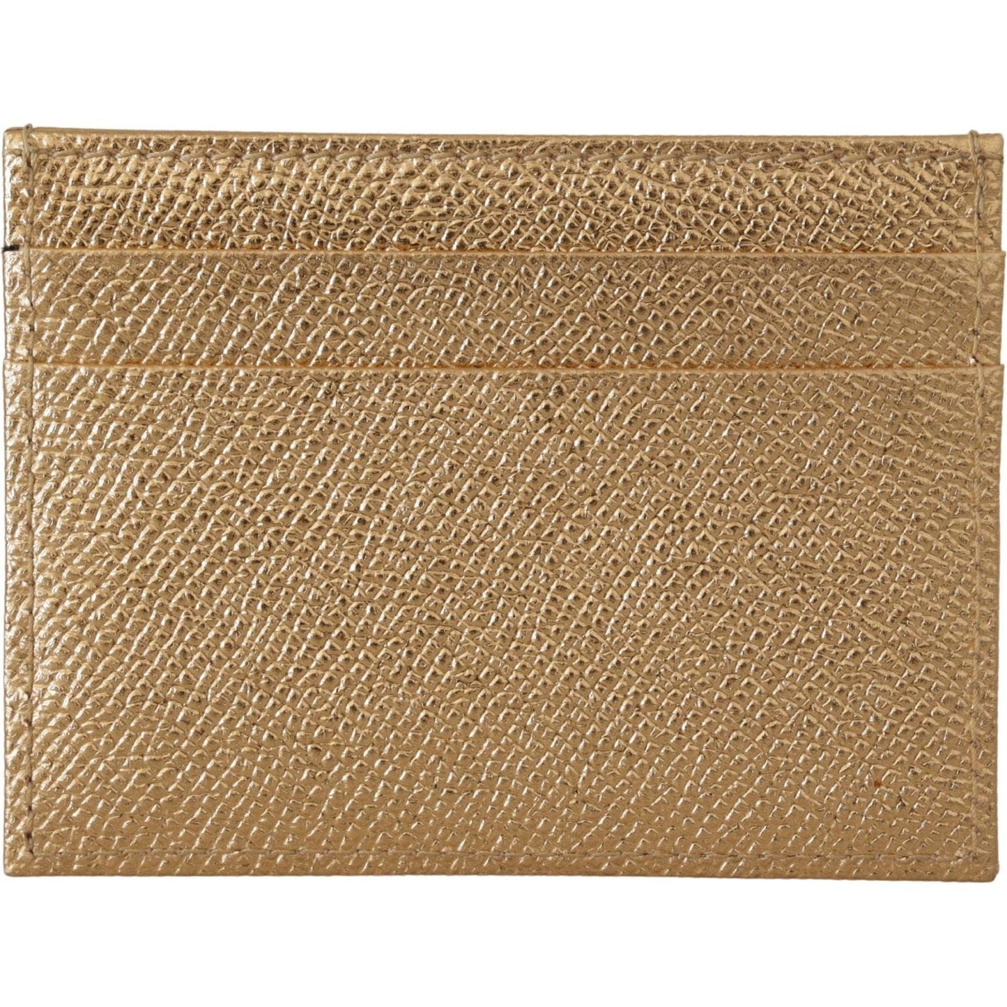 Dolce & Gabbana Gold Leather #DGLovesLondon Women Cardholder Case Wallet