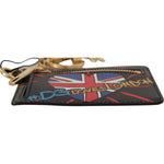 Dolce & Gabbana Black Leather #DGLovesLondon Keyring Cardholder Coin Case VAS130609