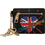 Dolce & Gabbana Black Leather #DGLovesLondon Keyring Cardholder Coin Case VAS130609