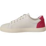 Dolce & Gabbana White Pink Leather Low Top Sneakers Womens Shoes LA9902- 36