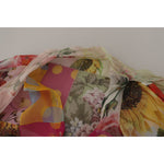 Dolce & Gabbana Multicolor Ascot Collar Patchwork Blouse Top TSH7806- 42