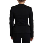 Dolce & Gabbana Black Slim Fit Long Sleeves Snap Jacket JKT3325- 38