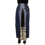 Dolce & Gabbana Multicolor Patchwork DG Fashion Wide Leg Denim Pant PAN73058 - 36