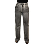 Dolce & Gabbana Grey Washed High Waist Denim Pants Cotton Jeans PAN73097 - 40
