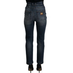 Dolce & Gabbana Blue Denim Crystal Embellished Pants Jeans PAN73047 - 38