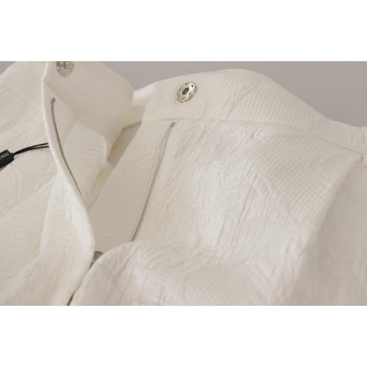 Dolce & Gabbana White High Waist Culotte Cotton Shorts SKI189- 48