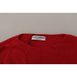 Dolce & Gabbana Red Wool Knit Round Neck Pullover Sweater TSH8061- 38