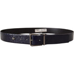 Dolce & Gabbana Blue Patent Leather Vernice Silver Logo Buckle Belt BEL8497 -90