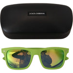 Dolce & Gabbana Green Rubber Full Rim Frame Shades DG6095 Acid Sunglasses GLA1159