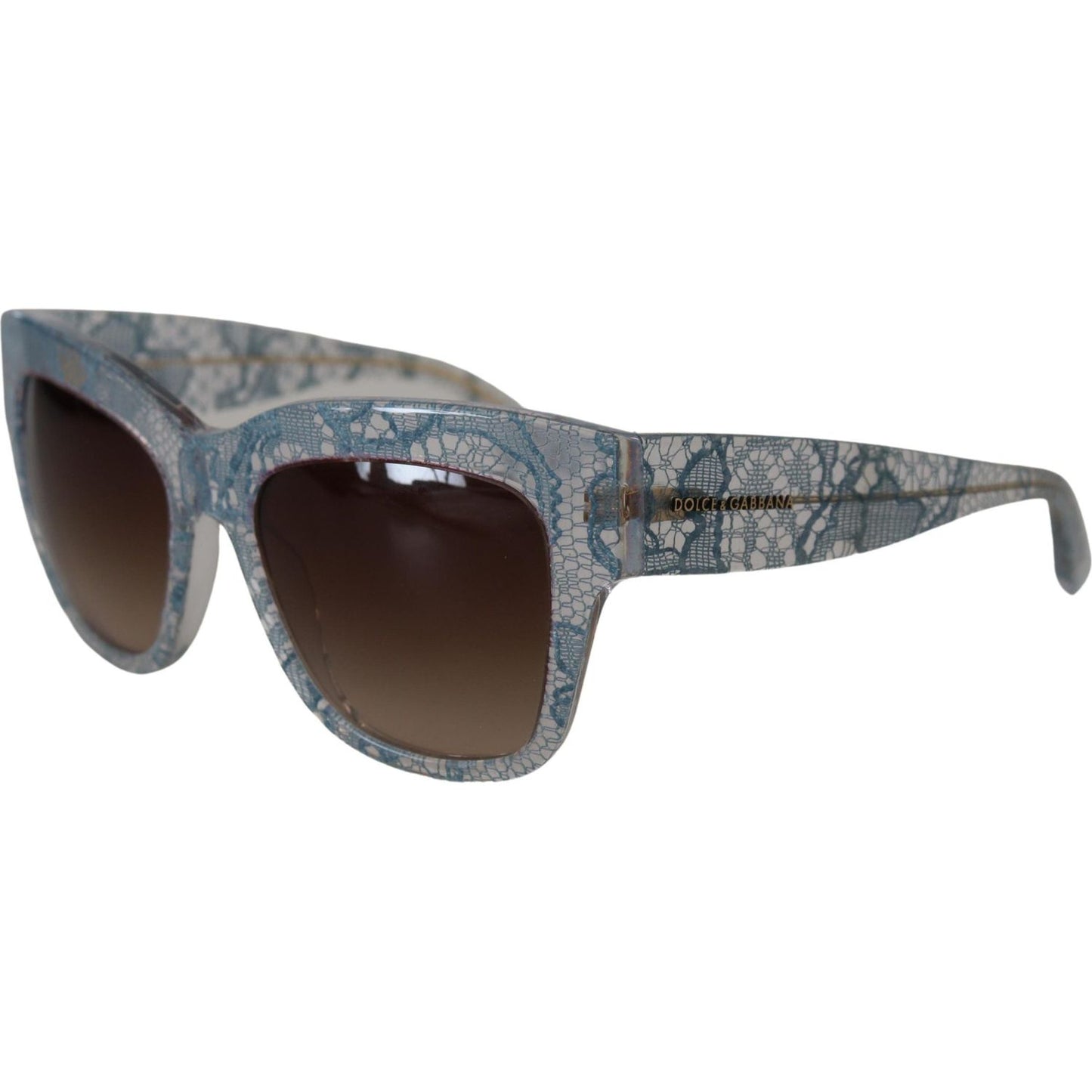 Dolce & Gabbana Blue Lace Acetate Rectangle DG4231 Shades Sunglasses GLA1174